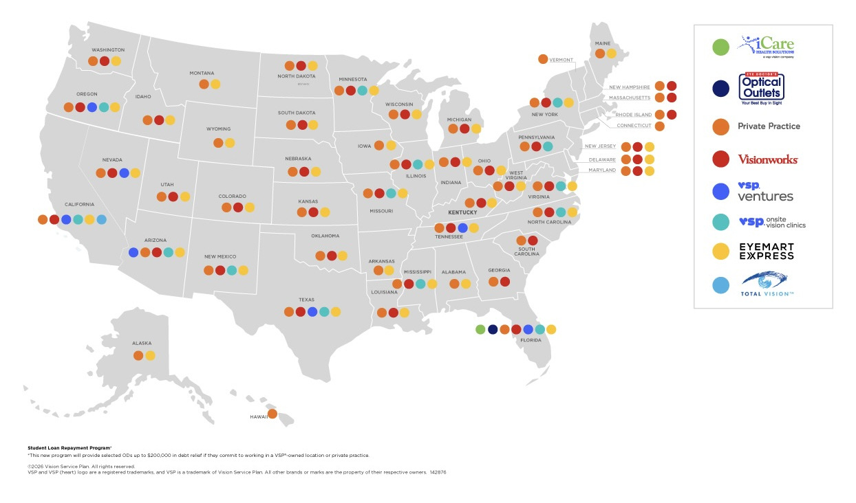 Vision With Heart - Careers In Eye Care - Coverage Map
