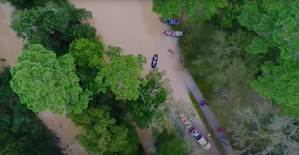 Flooded disaster area