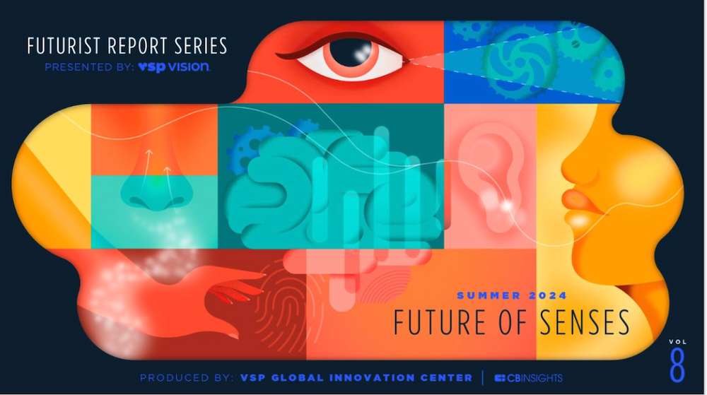 Cover image of the "Future of Senses" Futurist Report