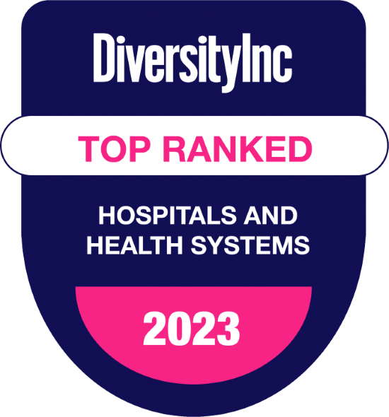 Diversity Inc 2023 Top Ranked Hospitals and Health Systems Logo 